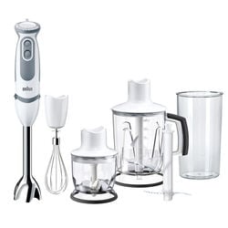 UUOUU Mixeur Plongeant 1200W, 5 en 1 Mixer Plongeur de Vitesse Intelligent, Mixeur  Professionnel en Acier Inoxydable, avec Mousseur à Lait, Fouet, Hachoir,  Tasse de 800ml, pour Soupe, Bébé : : Cuisine