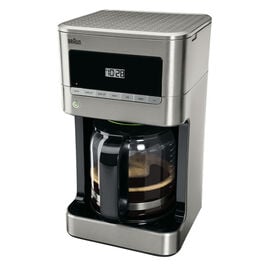 Braun KF7070 BrewSense Drip Glass Coffeemaker, 12 Cup, Stainless Steel