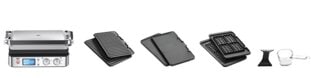 MultiGrill 9 CG 9047 with 2 grill plates, 2 griddle plates, 2 waffle plates, spatula, dosing cup