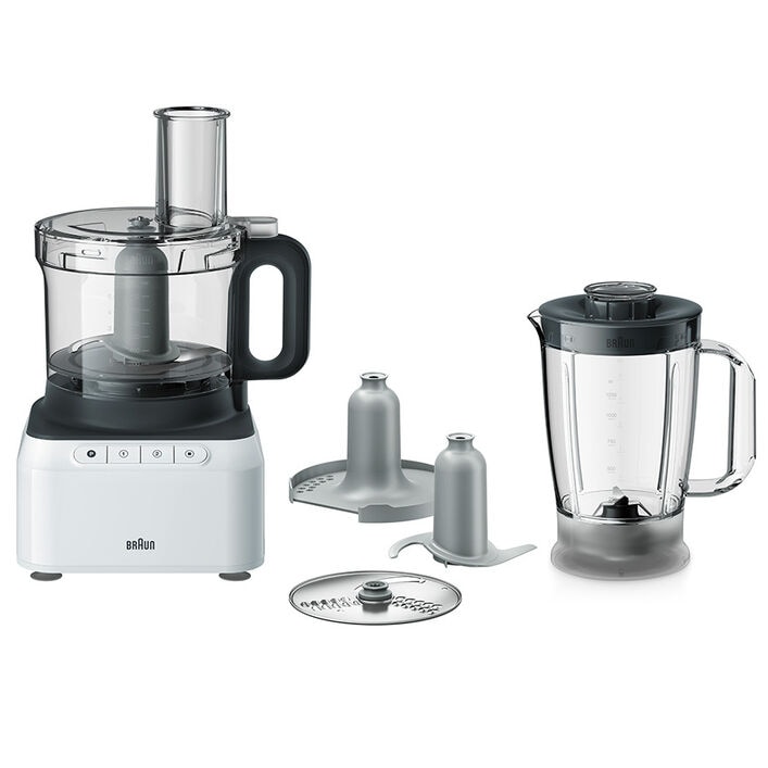 Braun Food Processor 600W White – FP-3030 – Wireless Electric Online Store