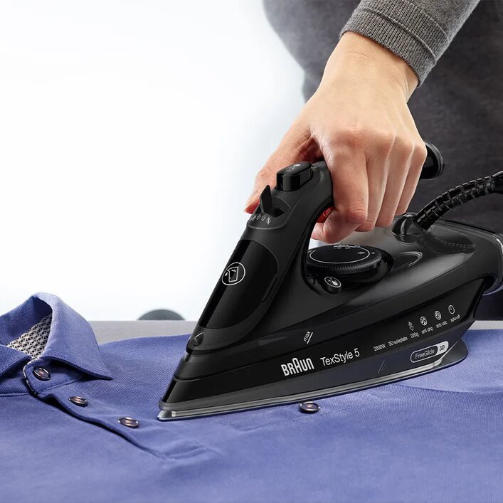 Fer à Repasser Braun FreeStyle 5 - Semelle FreeGlide 3D, 2800W, Vapeur 220g/min