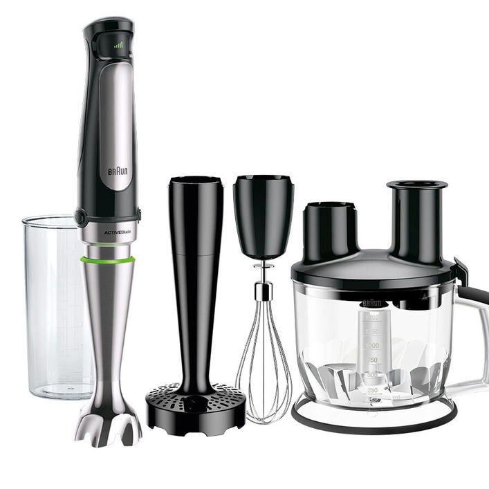 MultiQuick Immersion Hand Blender (1.5-Cup Food Processor, Whisk, Beaker,  Masher) - MQ7027