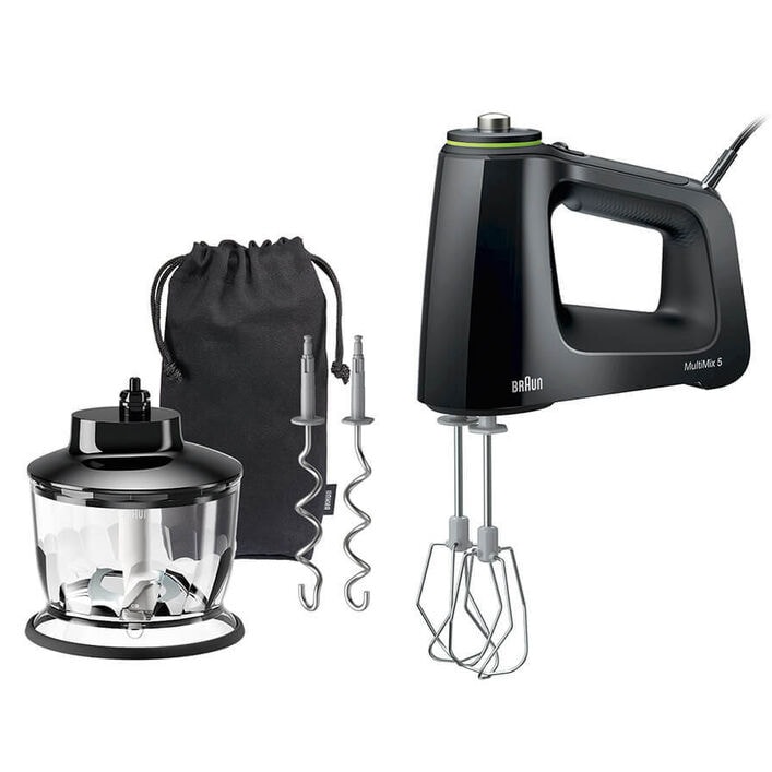 Powerful Electric Kitchen Hand Mixer, 200 Watts, 5 Speed Food Handheld  Mixer, with Turbo Button, Dough, Whisk and Beater Attachments, and  Accessory