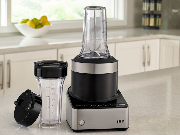 Braun PureMix Power Blender with Thermal Resistant Glass Jug - JB7350 - 1000  Watt - Black