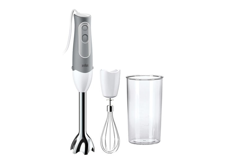  Braun MultiQuick 5 Immersion Hand Blender Patented Technology -  Powerful 350 Watt - Dual Speed - Includes Beaker, Whisk, 505, Black, MQ505