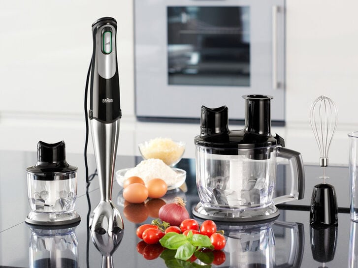 DeLonghi MultiQuick 7 Hand Blender in Black and Stainless Steel