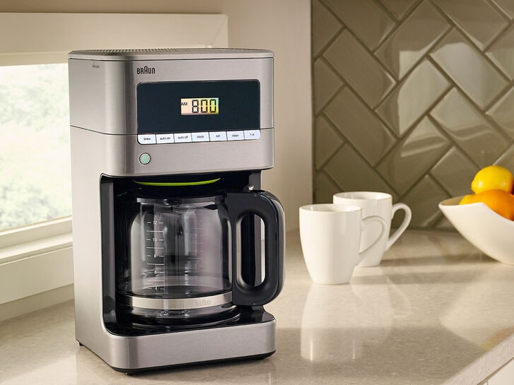  Braun KF7070 BrewSense Drip Glass Coffeemaker, 12 Cup,  Stainless Steel: Home & Kitchen