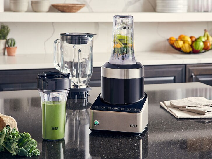 Braun Puremix Blender with Thermal-Resistant Glass Jug - White