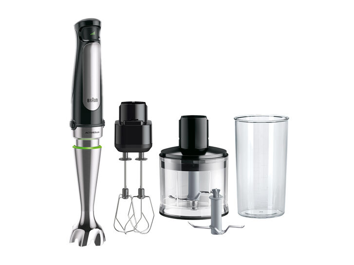 DeLonghi MultiQuick 7 Hand Blender in Black and Stainless Steel