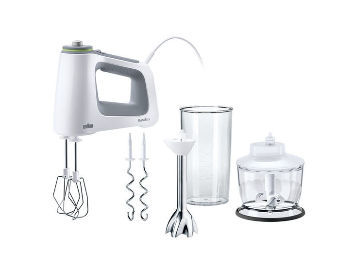  Braun MultiQuick 5 - Máquina y batidora de mano, tecnología  patentada, potente 350 W, doble velocidad, incluye vaso de precipitados,  batidor, picador de 2 tazas, bandeja de silicona para congelador de 