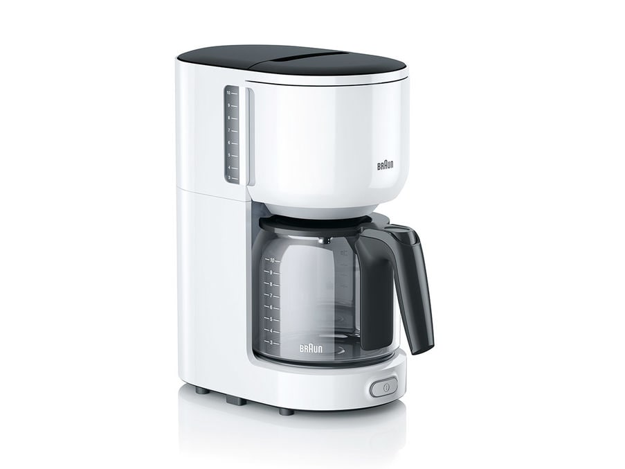 white coffee maker